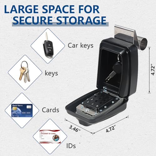 Piclafe Car Window Lock Box for Turo, Portable Lockbox for Car Keys with Key Labeling Tag, Car Key Lock Box Fit for Ride Share, Turo, GetAround, Large Capacity, Protective Cover, Weather Protection - Image 4