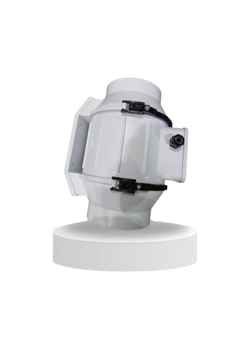 Powerful plastic blower for silent dust and air removal – suitable for offices and electronic equipment – ​​internal motor and direct cord connection – 20 cm diameter ( 6 inch )– white - Image 1