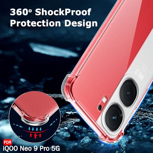TheGiftKart Shockproof Back Cover Case for iQOO Neo 9 Pro 5G | Raised Bumps for Camera & Screen Protection | Ultra Clear Soft Silicone Back Cover Case for iQOO Neo9 Pro 5G (TPU, Transparent) - Image 4