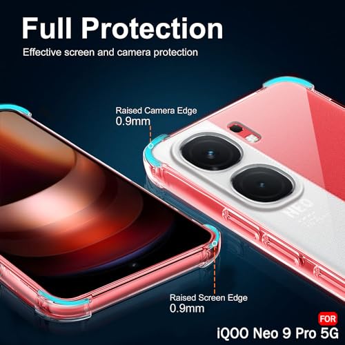 TheGiftKart Shockproof Back Cover Case for iQOO Neo 9 Pro 5G | Raised Bumps for Camera & Screen Protection | Ultra Clear Soft Silicone Back Cover Case for iQOO Neo9 Pro 5G (TPU, Transparent) - Image 3