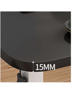 XiuWoo 360° Swivel Height Adjustable Foldable Side End Table and Mobile Computer Workstation Laptop Desk with Wheels  - Image 5
