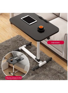 XiuWoo 360° Swivel Height Adjustable Foldable Side End Table and Mobile Computer Workstation Laptop Desk with Wheels  - Image 2