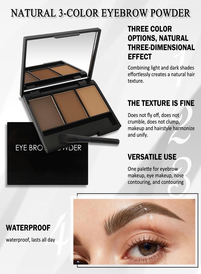 LYSdefeu Eyebrow Powder Palette, Eye brow Tinting Filler Kit with Razor for Women-02 - Image 4