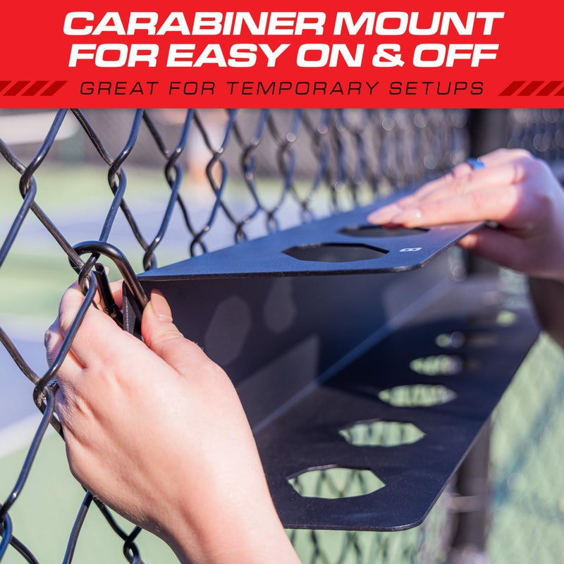 GoSports Pickleball Paddle Holder Rack - Fits 8 Pickleball Paddles - Fence Mount, Commercial Grade with Next Up Player Tracker - Image 5