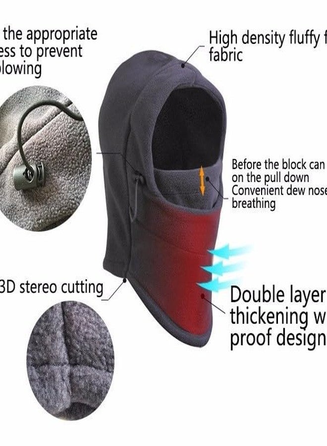 قبعة بالاكلافا من الصوف الحراري من تيك إن شاين - قناع وجه شتوي للرياضات الشتوية والتزلج على الجليد للرجال، قبعة صوفية سوداء لخوذة الدراجة - Image 1