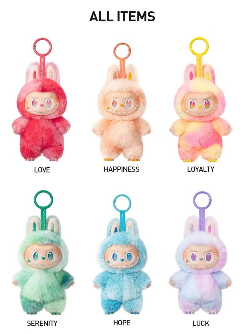 LABUBU - Doll pendant LABUBU 3.0 Labubu vinyl face plush blind box Macaron 1 single box(High quality version) - Image 1