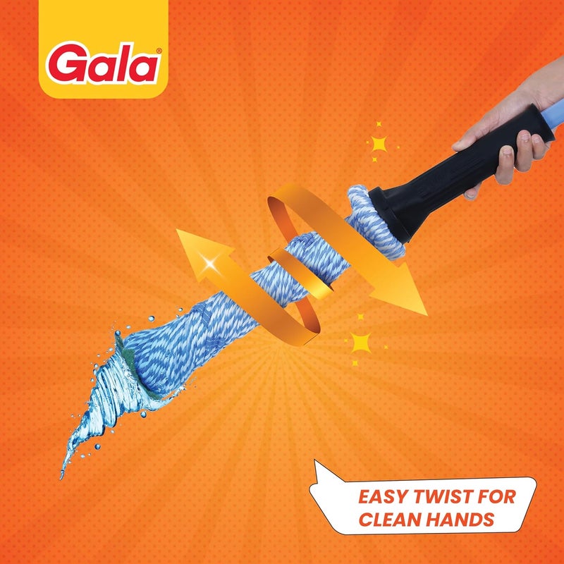 Gala Microfiber Twist Mop (Blue and White) - Image 2