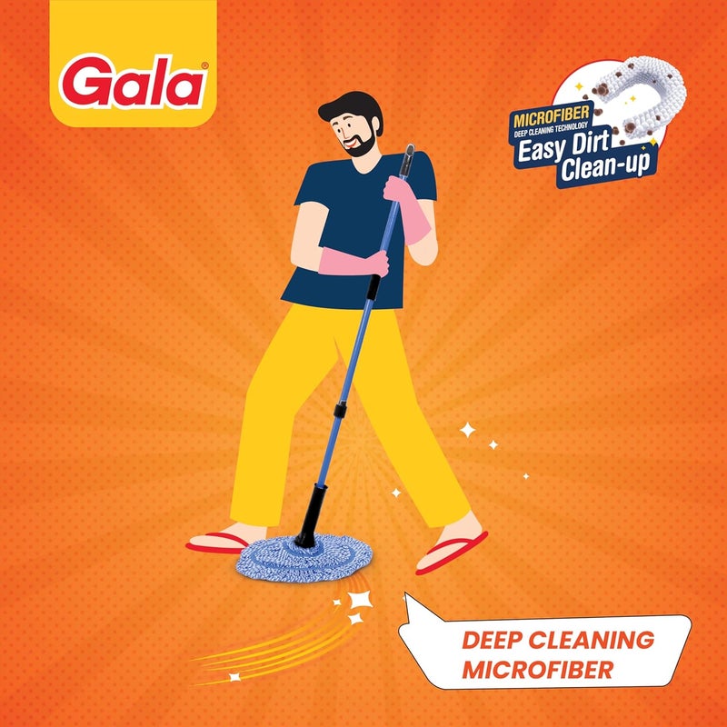 Gala Microfiber Twist Mop (Blue and White) - Image 3