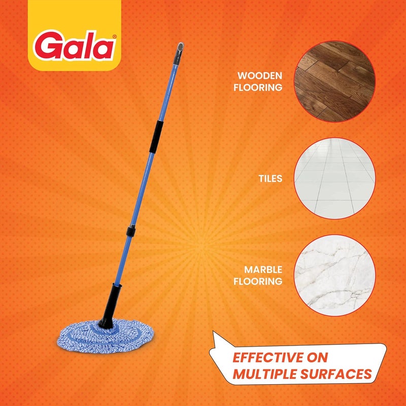 Gala Microfiber Twist Mop (Blue and White) - Image 4