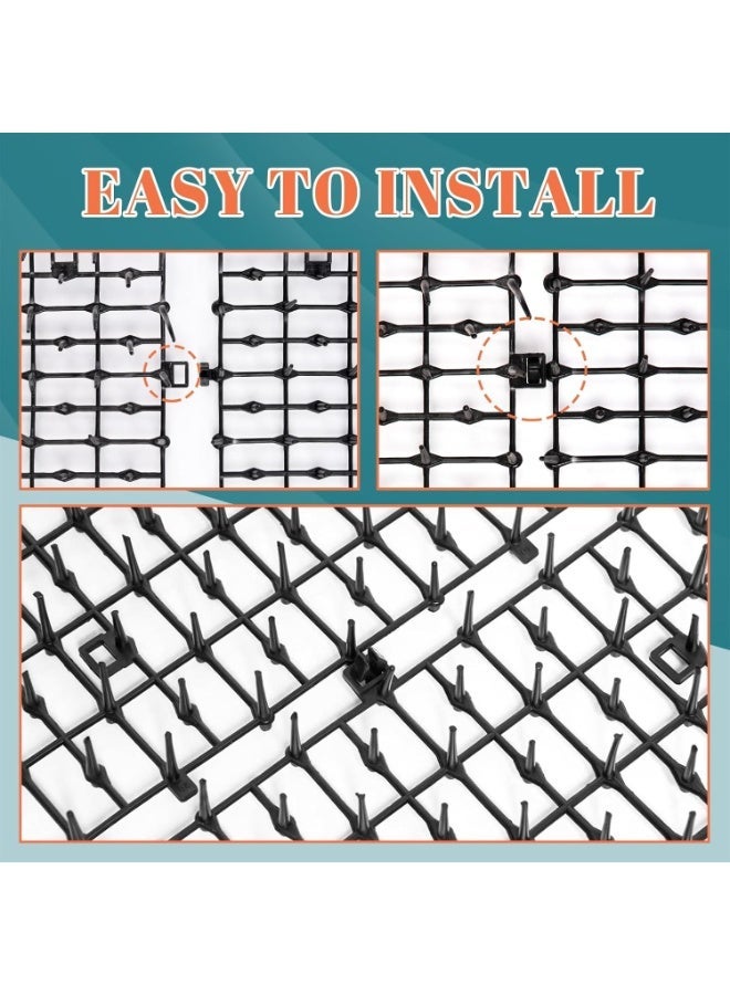 LCLALAY 2PCS 6.5ft Cat Scat Mat with Spikes, Prickle Strips Network Digging Stopper Outdoor Spike Deterrent Mat, Dog & Cat Spike Mat Anti-dig for Garden, 78 inch x 11 inch (13FT) - Image 5