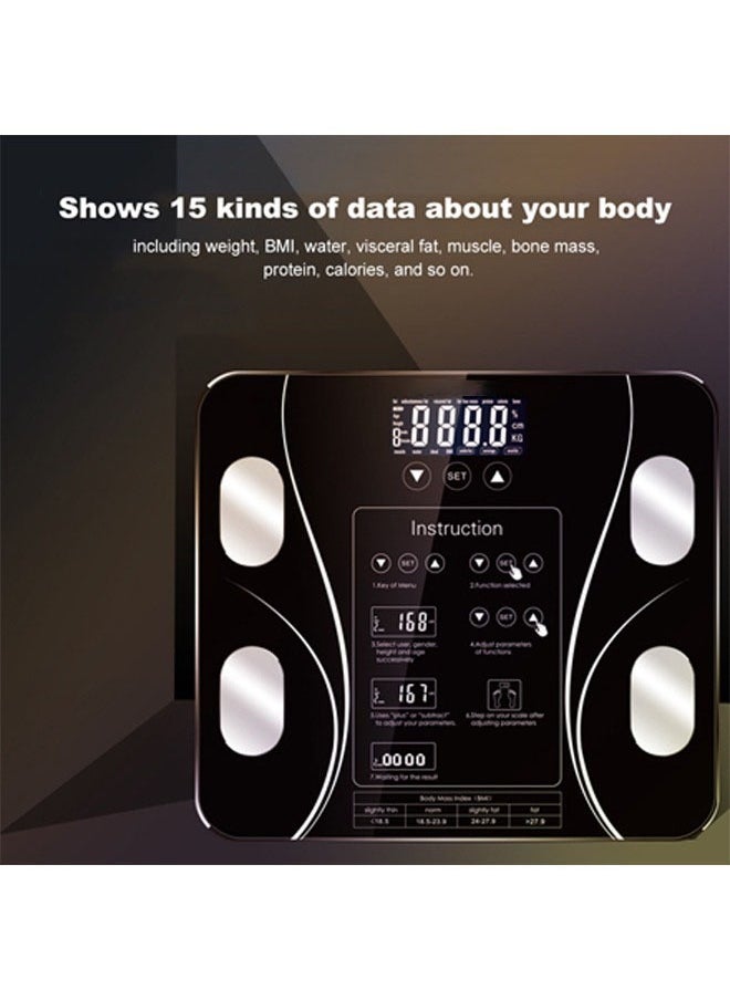 Intelligent Weight Scale, Body Fat Scale, Body Weight Scale, Digital Scales for Body Weight Household Health Monitor, High Precision Intelligent Digital Electronic Weight BMI Scale, Black - pzsku/Z5C942EE25EEEC2600682Z/45/_/1740377563/4844fe8f-bf2d-438d-af19-646eac4c42b5