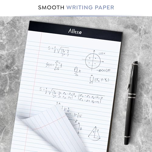 Alitte Legal Notepads 8.5 x 11, Pack of 3 - Perforated Wide Ruled Writing Pad - Premium Thick Paper, No Ink Bleeding - Blank Legal Pads For Home, Office, School, Business - 50 Sheets Per Notebook - Image 5