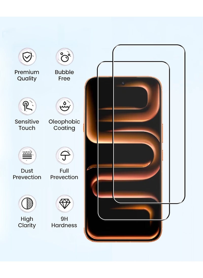 Yunpy [2+1 Packs] for Infinix Note 60 Pro Tempered Glass Screen Protector with Camera Lens Film, Including 2 Pack Front Glass and 1 Pack Camera Lens Film, 9H Hardness HD Clear Anti-Scratch Anti-Fingerprint Bubble-Free Case Friendly Screen Protector - Image 3