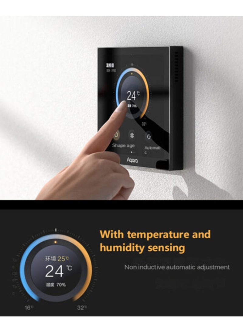 Aqara - Aqara S3 Smart Zigbee Thermostat,Touch Screen Panel Voice/Remote Control Support Sensing Temperature Humidity Work with Homekit APP - Image 1