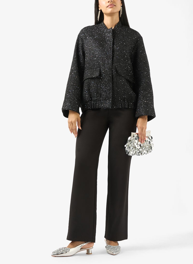 خزانة حذاء بكعب مزين بتفاصيل فضية - Image 5