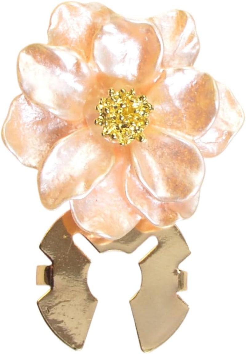 Button Covers - Cufflinks | Flower Design Golden Base Button Jewels Clip on | for Blouses, Jeans, Wedding Dress, Jewelry Making, DIY, Clothes Bags Shoes Decoration, Sewing, Crafting, Embellishment - Image 1
