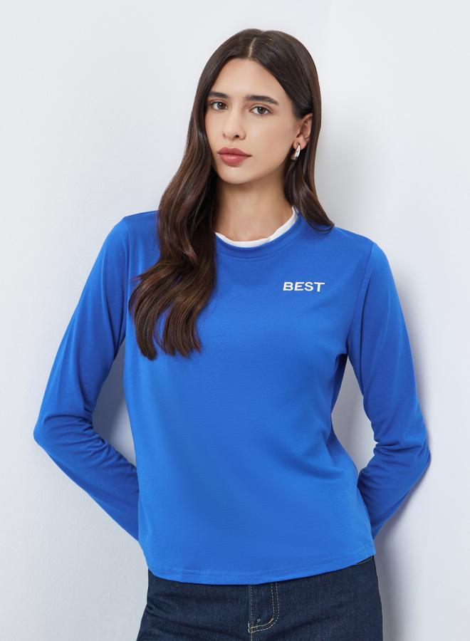 Styli Embroidered Long Sleeve Regular Fit T-Shirt - Image 1
