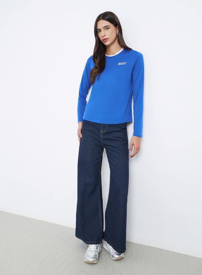 Styli Embroidered Long Sleeve Regular Fit T-Shirt - Image 2