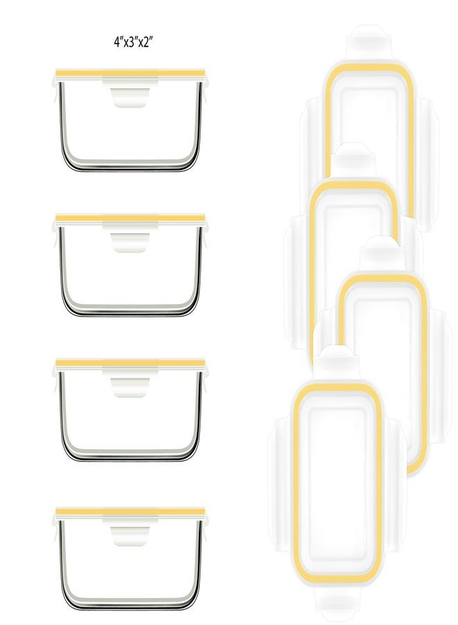 Glasslock 9pcs Set Yum Yum Eco Friendly Airtight Spill Proof Baby Meal Food Storage Container with Silicon Spoon 150ml, Safely Freeze Your Homemade Baby Food, Baby Shower Registry Gift Set - Image 3