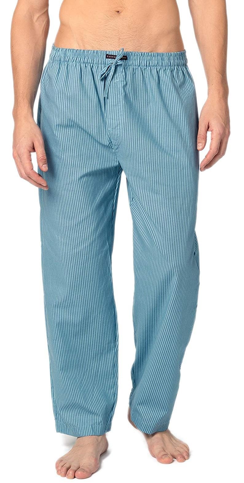 Andrew Scott Men's 2 Pack Super Soft Woven Pajama & Sleep Long Lounge PJ Pants (2 Pack- Blues, X-Large) - Image 2