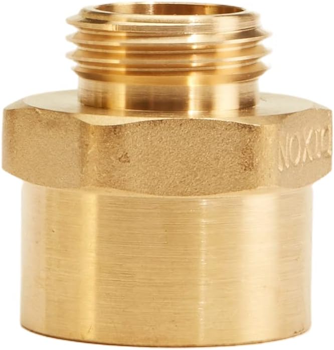 FireHoseDirect Brass 1" Female NPT to Male GHT Garden Hose Adapter - Image 4