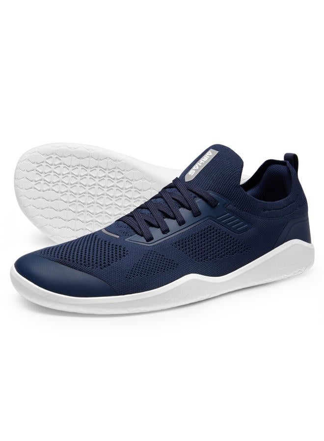 AIRHAS Men's Barefoot Shoes Zero Drop Wide Toe Box Minimalist Gym Shoes for Men Deadlift Cross Training Sneakers, Navy, 13 - Image 1