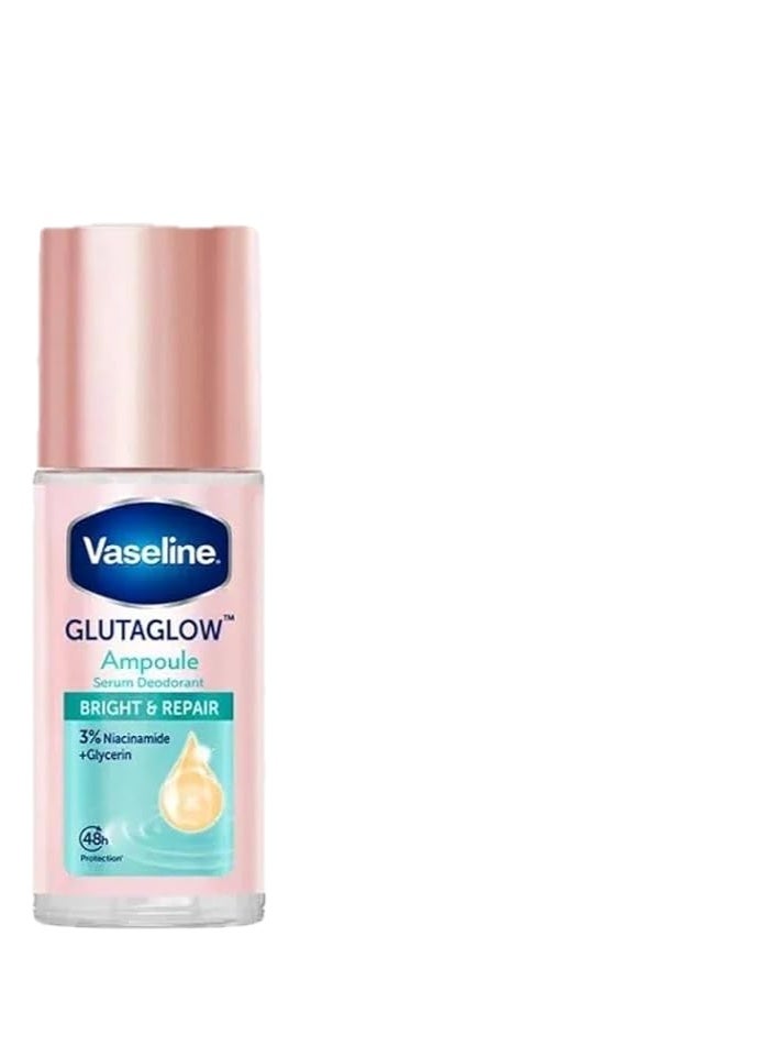 فازلين Vaseline Roll-On Gluta Glow Bright & Repair Serum Deodorant - 45 ml, Antiperspirant with Niacinamide and Glycerin, 48-hour protection. - Image 2
