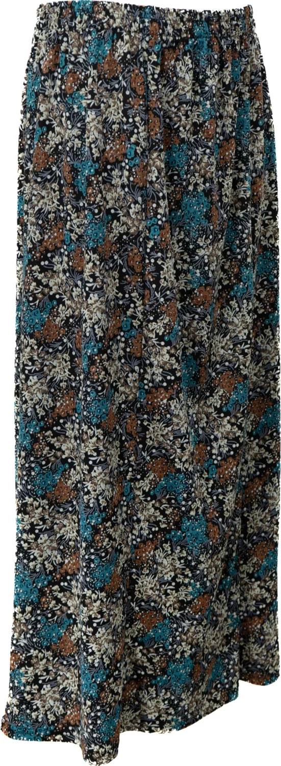 Oppland Women's Mother's Piece Skirt Viscose Fabric Clutch Patterned Elastic Waist Plain Color Comfortable Cut