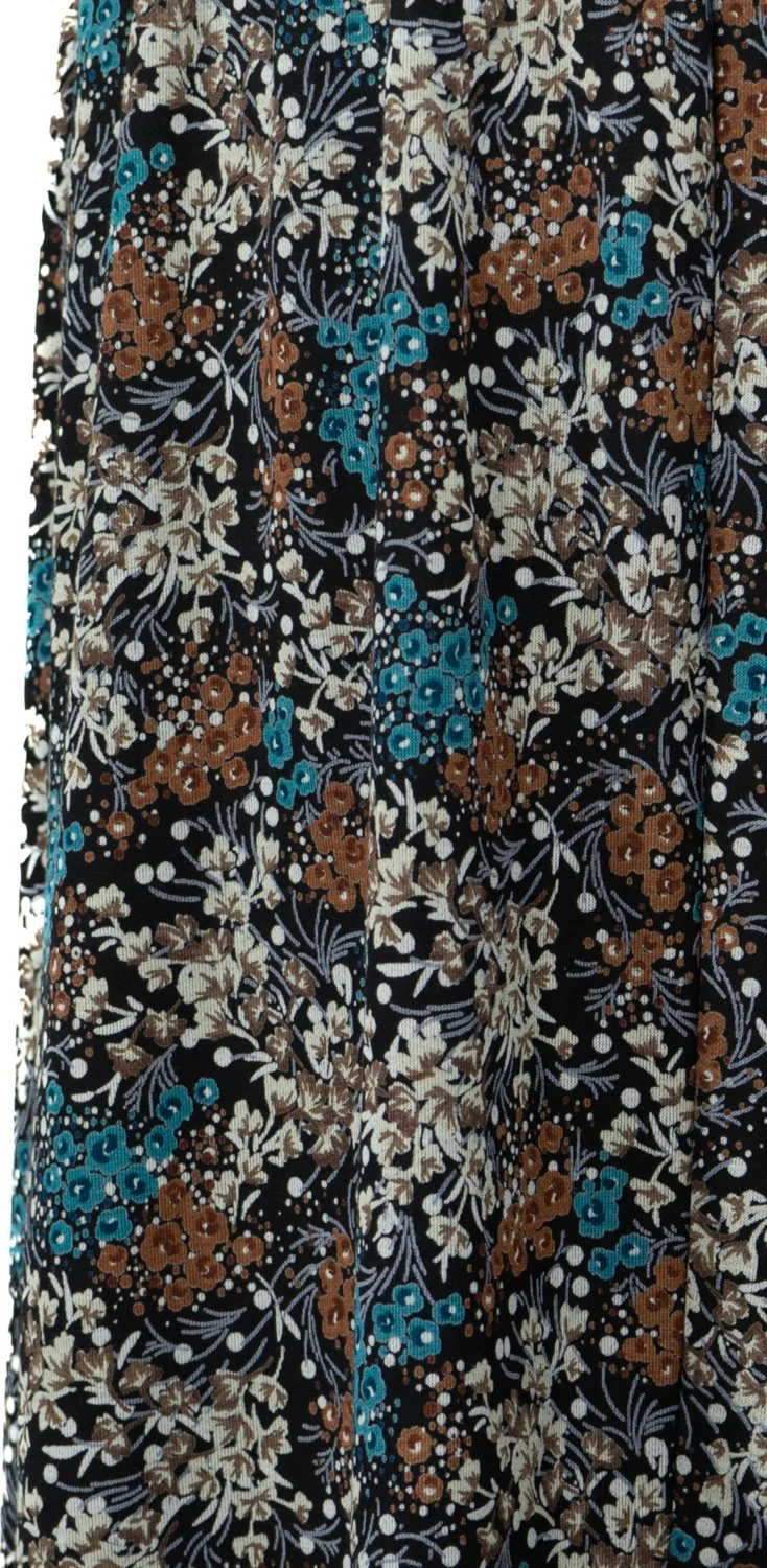 Oppland Women's Mother's Piece Skirt Viscose Fabric Clutch Patterned Elastic Waist Plain Color Comfortable Cut