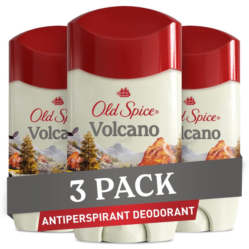 Old Spice Men's Antiperspirant & Deodorant Volcano with Charcoal, 48 Hr Odor Protection, 2.6oz (Pack of 3) - Image 1
