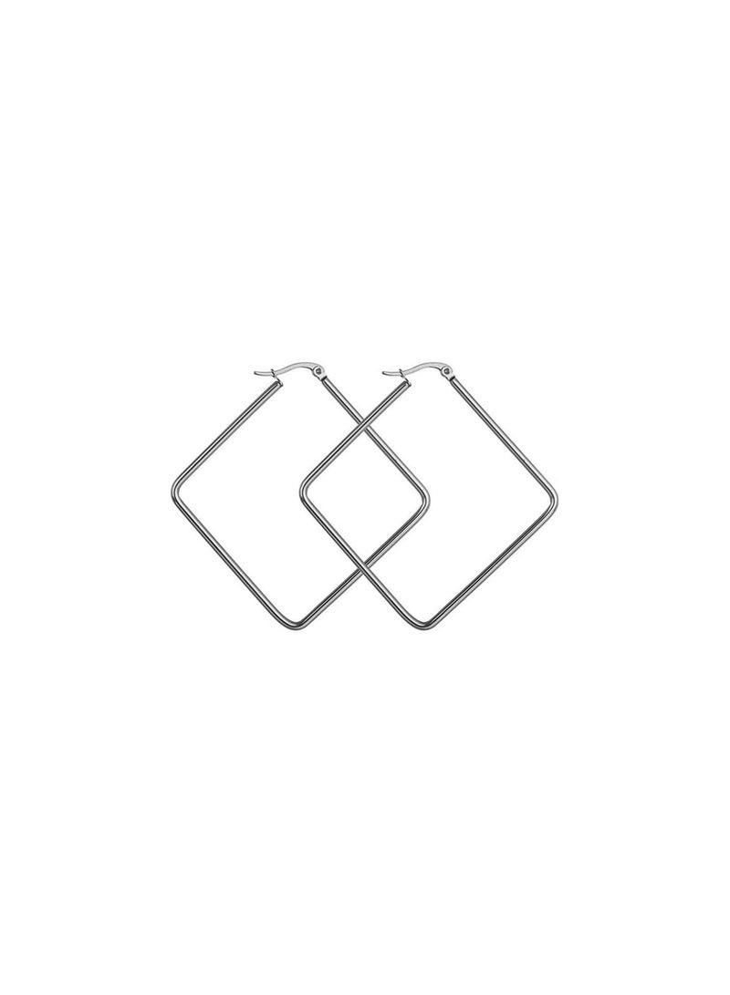GGOOT Statement Beautiful and Lovely Jewelry Women Square Hoop Earrings Night Club Pub Banquet Cocktail Jewelry Durable and Useful - Image 1
