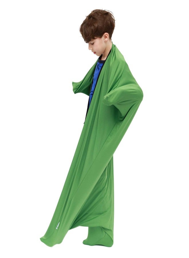 SANHO Sensory body sock, Medium, 6-9 years old, 47''HX27''W, Good for Height:41"-51",Suitable for Autism & Sensory Processing Disorders,Updated Version,Green - Image 1
