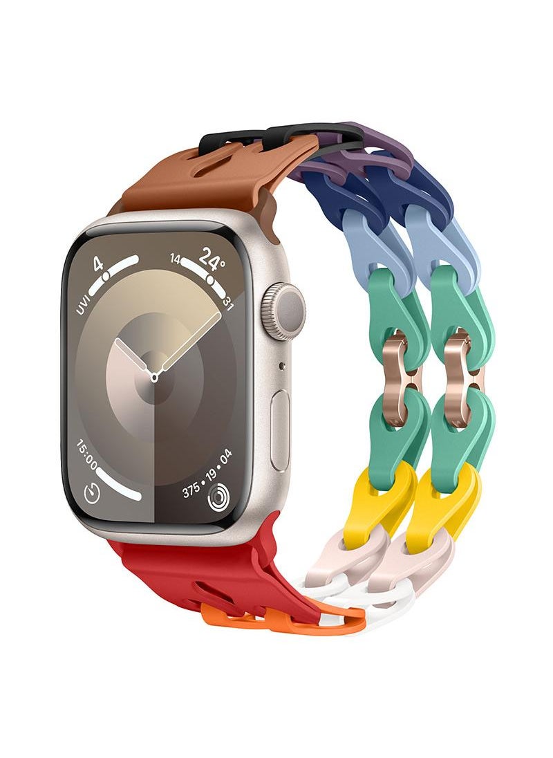 Y&D For Apple 42/44/45/49mm Fashion Hollow Silicone Bracelet Strap  - Image 2