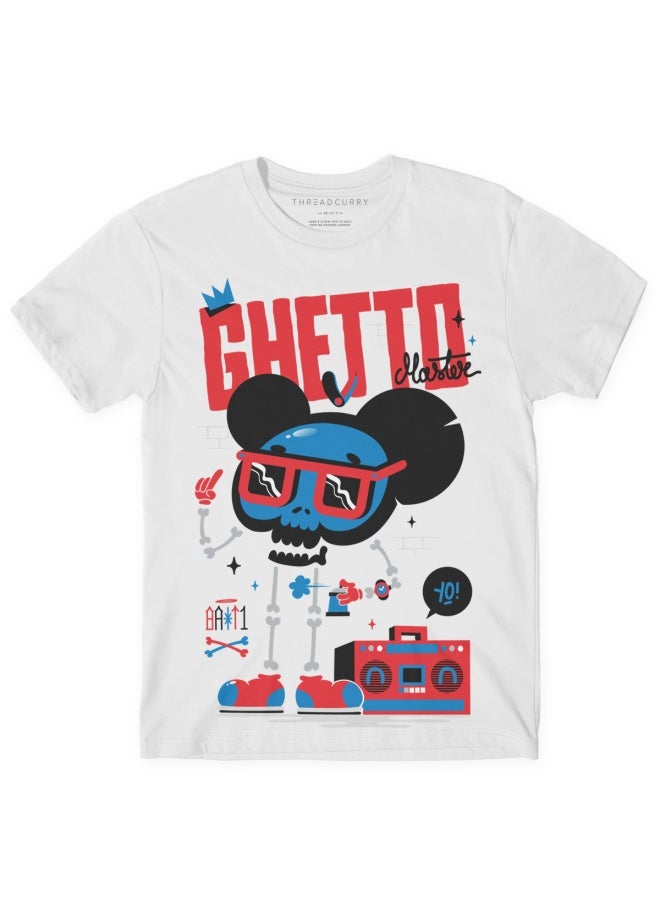 THREADCURRY THREADCURRY Find Your Swag Skateboard Comic Skater Graphic Printed Tshirt for Boys - Image 1