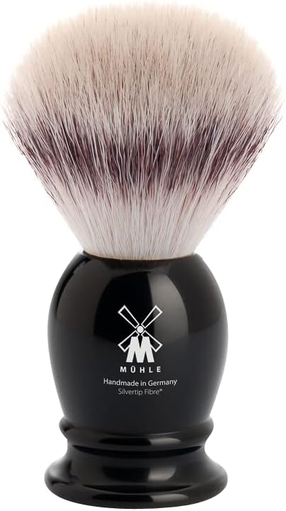 MHLE Classic Small Black Silvertip Fibre Shaving Brush - Image 1