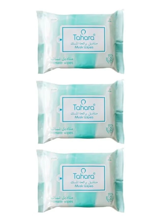 TAHARA TAHARA Set Of 3 Wet Wipes With Musk Scent White 