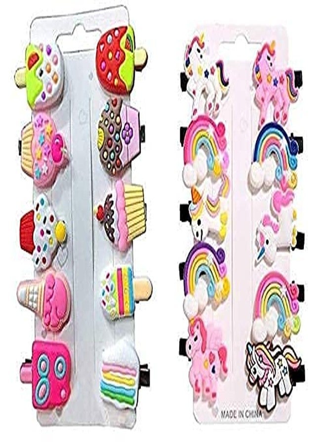 Shidara Unicorn Hair Clips Rainbow Cute Hair Accessories Pins Barrettes Small Hair Clip For Girls Toddler Teens Baby Kids | multi | 20 Pieces - Image 3