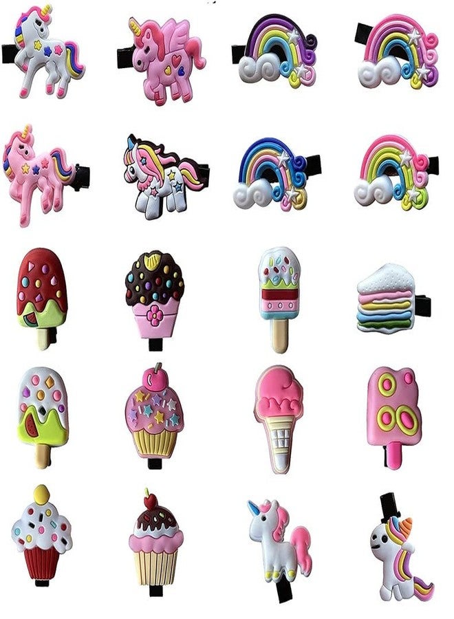 Shidara Unicorn Hair Clips Rainbow Cute Hair Accessories Pins Barrettes Small Hair Clip For Girls Toddler Teens Baby Kids | multi | 20 Pieces - Image 2