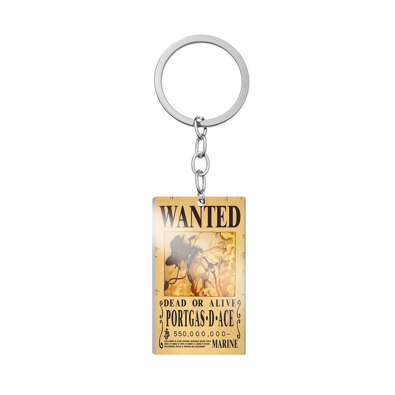 2024 One Piece Wanted Poster Keychain Pottocas D. Ace