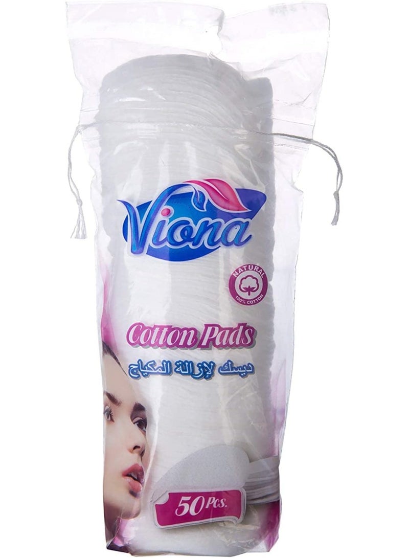 garnier Micellar Water Face Eyes Lips Cleanser And Daily Make up Remover 100ml Plus Viona Makeup Remover Cotton Pads 50 Pcs - Image 2