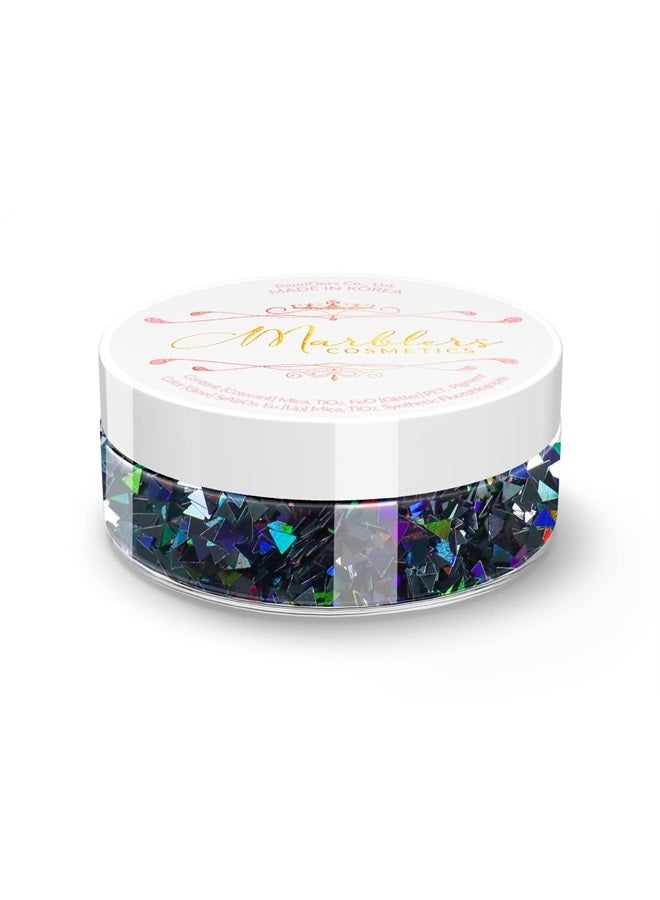 MARBLERS Cosmetic Grade Chunky Shape Glitter [Triangle] 0.18oz (5g) | Flake | Non-Toxic | Vegan | Cruelty-Free | Eyeshadow, Nail Polish, Nail Art | Festival, Rave & Party Makeup | Body & Face - Image 1