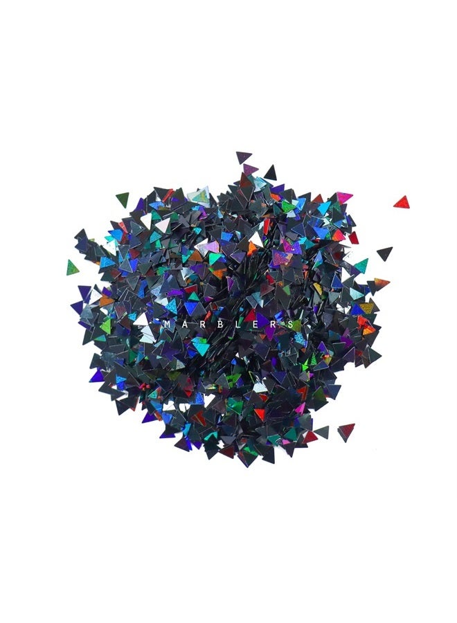 MARBLERS Cosmetic Grade Chunky Shape Glitter [Triangle] 0.18oz (5g) | Flake | Non-Toxic | Vegan | Cruelty-Free | Eyeshadow, Nail Polish, Nail Art | Festival, Rave & Party Makeup | Body & Face - Image 2