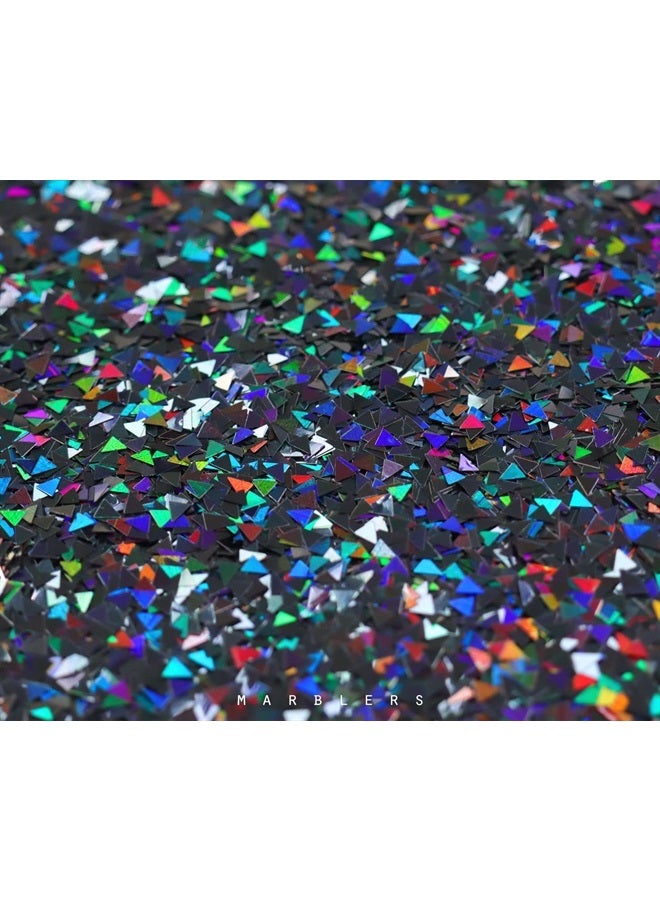 MARBLERS Cosmetic Grade Chunky Shape Glitter [Triangle] 0.18oz (5g) | Flake | Non-Toxic | Vegan | Cruelty-Free | Eyeshadow, Nail Polish, Nail Art | Festival, Rave & Party Makeup | Body & Face - Image 4
