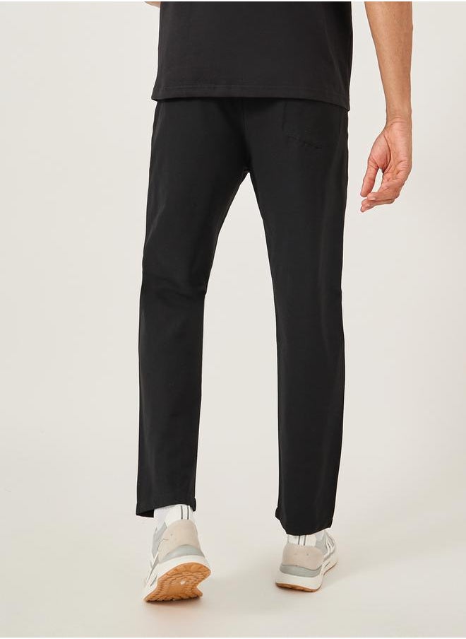 Fort Collins - Mid Rise Straight Fit Track Pant with Drawstring by Styli - Image 1