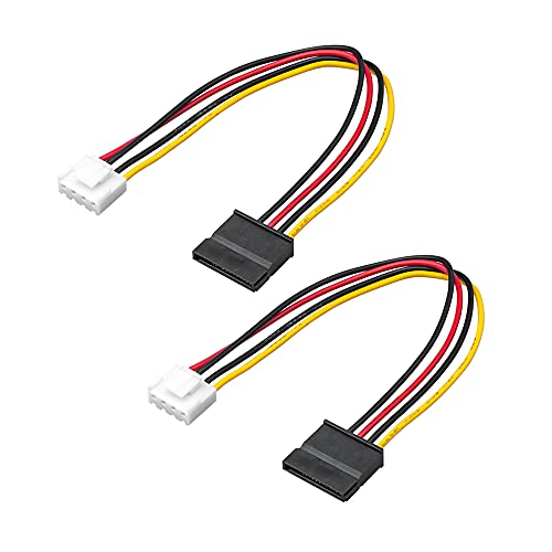 OwlTree 2Pack 4 Pin to SATA Female Hard Drive Power Adapter Cable Compatible with Hikvision Video Recorder 7.87inch (20cm) - Image 1