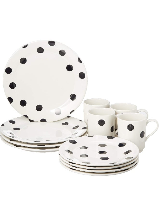 Kate Spade New York kate spade new york Deco Dot 12Piece Dinnerware Set White  - Image 1