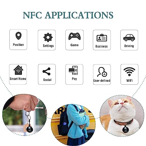 Timeskey NFC 10PCS NFC Tag NTAG215 Keyfobs Crystal Resin Tags Compatible with Amiibo TagMo for All NFC Enabled Phones by Timeskey NFC,10PCS in 5 Colors - Image 5
