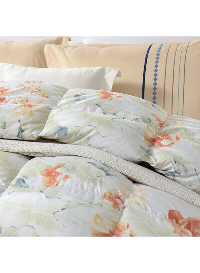 Fuanna Huanlesong 95% White Goose Down Duvet, Double-size All-season Comforter, 700g Filling, 230*229cm - Image 1