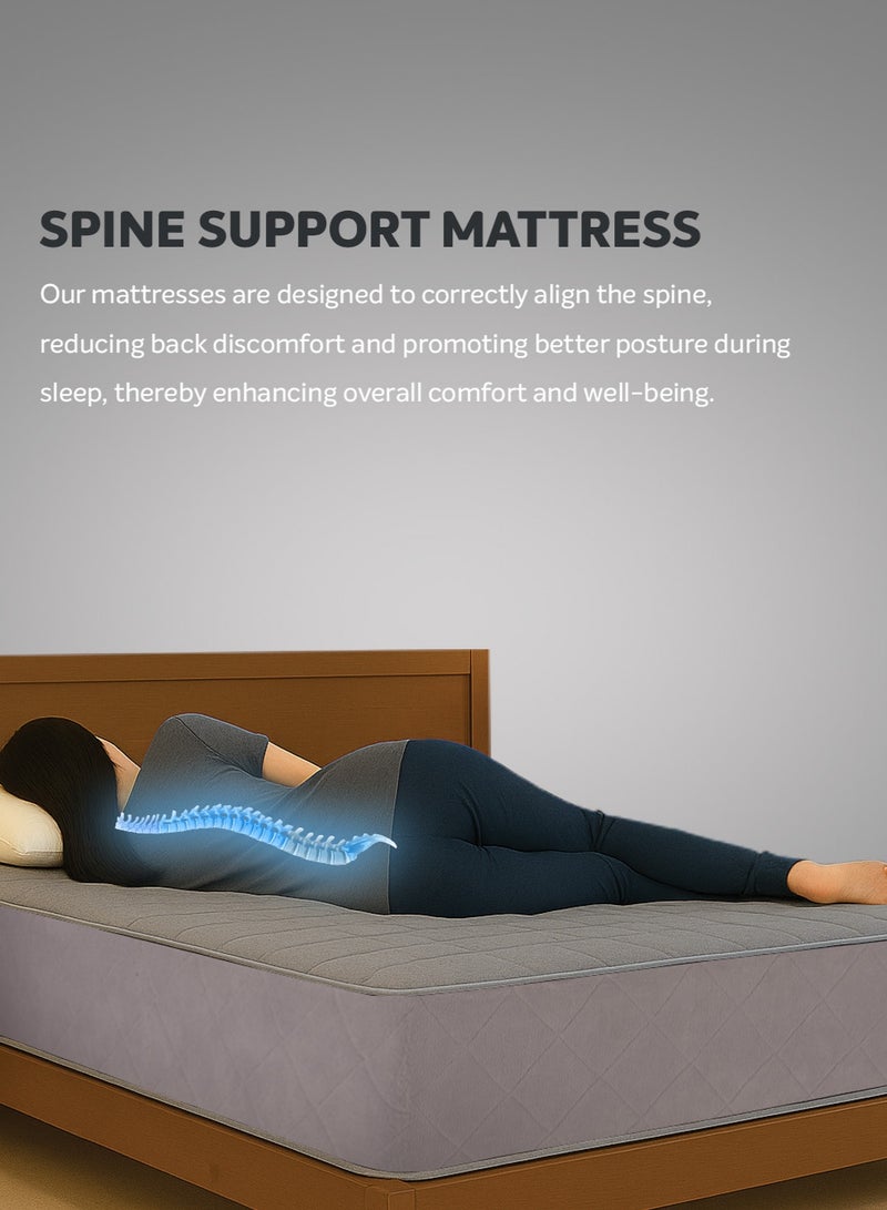 Kurlon Kurl-On Spinekare Mattress | Orthopedic Mattress | Rebonded Foam | Rubberized Coir | Memory Foam | Double Size Mattress| Firm Support | 200L x 120W x 20H cm | 7 Years Warranty - Image 4