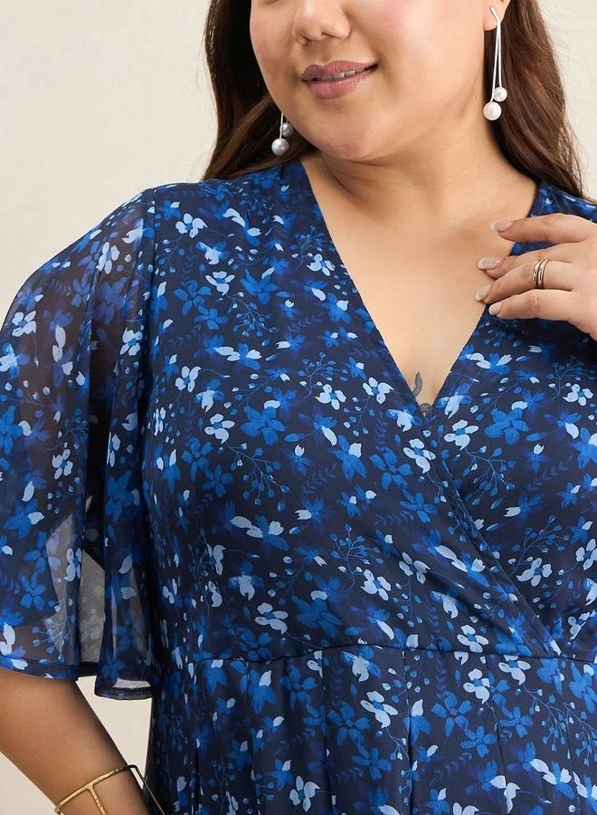 Femmella Femmella Plus Size All-Over Floral Print Tiered Maxi Dress